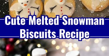 Easy Christmas Melted Snowman Biscuits for Kids Party Food