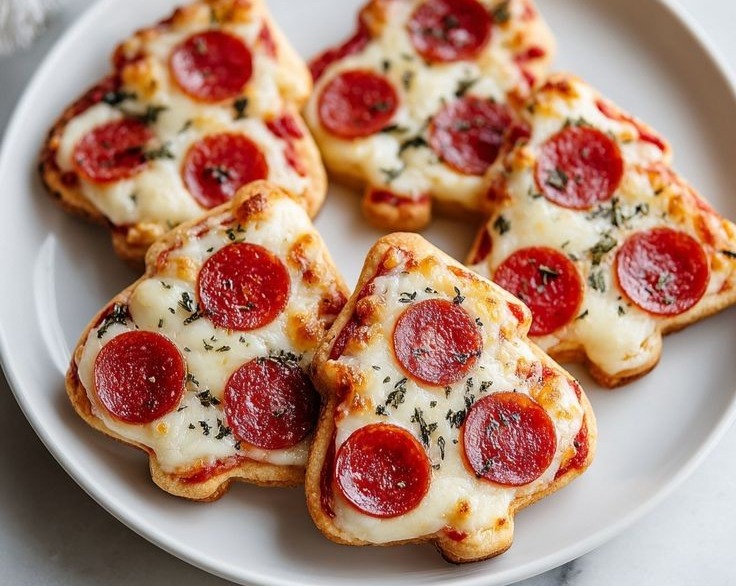 Easy Christmas Tree Pizza Fun Holiday Dinner Party Food overview