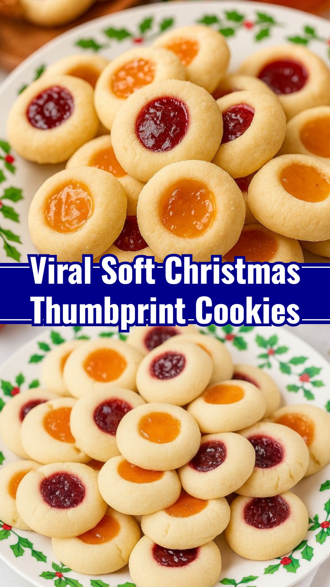 Easy Homemade Soft Christmas Thumbprint Cookies