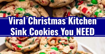 Festive Chewy Christmas Kitchen Sink Cookies