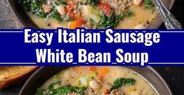 Hearty Creamy Italian Sausage Bean Soup