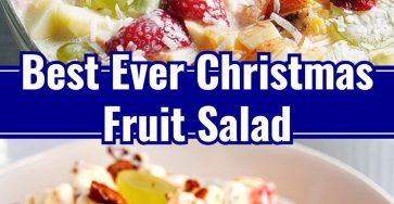 Homemade Festive Christmas Fruit Salad for Holiday Brunch Tables