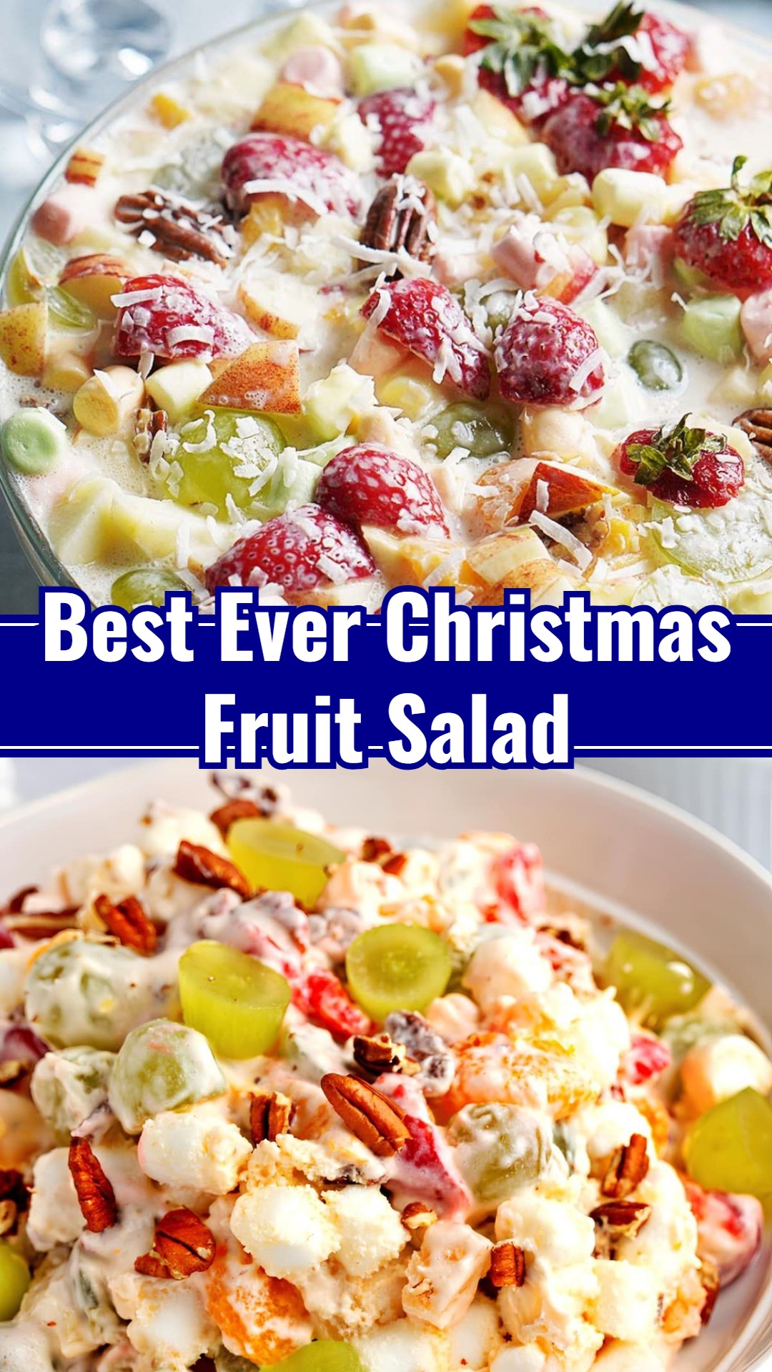 Homemade Festive Christmas Fruit Salad for Holiday Brunch Tables