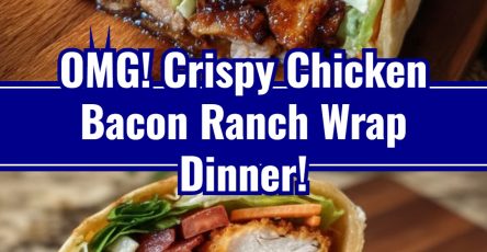 Homemade Fast Crispy Chicken Bacon Ranch Wrap