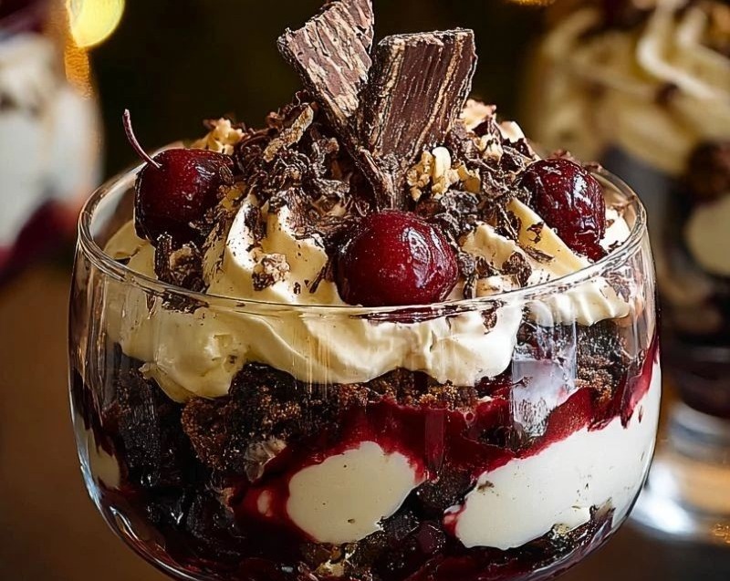 Best Homemade Black Forest Trifle Easy Christmas Dessert overview