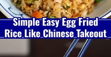 Easy Egg Fried Rice Chinese Food Perfectly Cooked Rice Recipe
