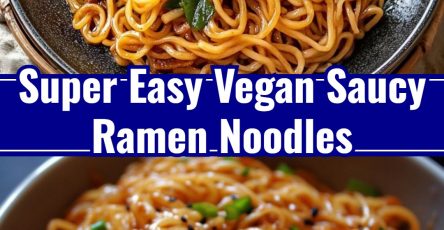 Easy Homemade Cheesy Spicy Vegan Saucy Ramen Noodles
