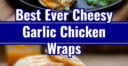 Homemade Cheesy Garlic Chicken Wraps Easy Baked Dinner Idea