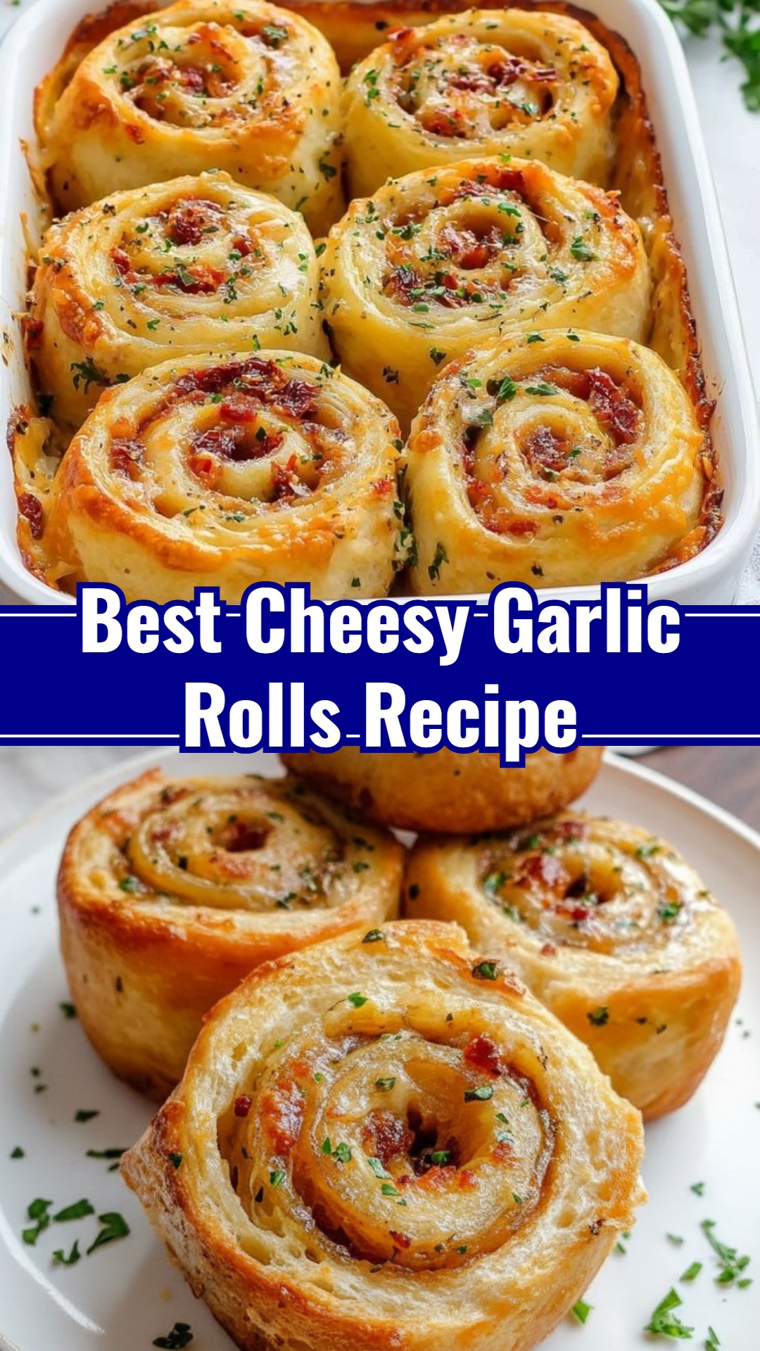 Homemade Easy Cheesy Garlic Bread Rolls