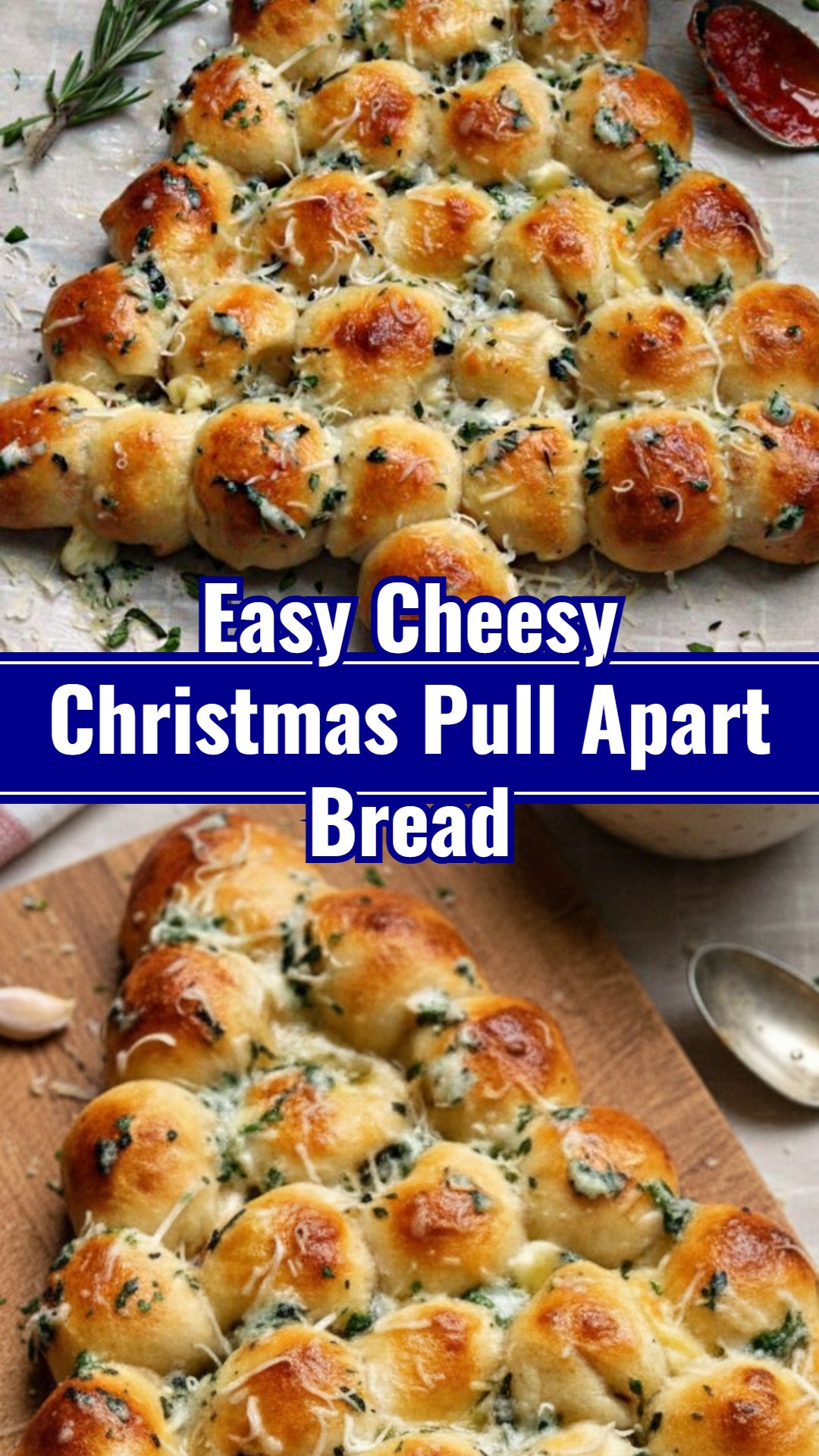 Yummy Cheesy Pull Apart Christmas Tree Bread Appetizer