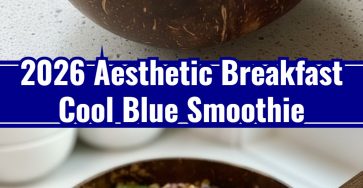 Cool Blue Smoothie Bowl Aesthetic High Protein Spirulina Breakfast