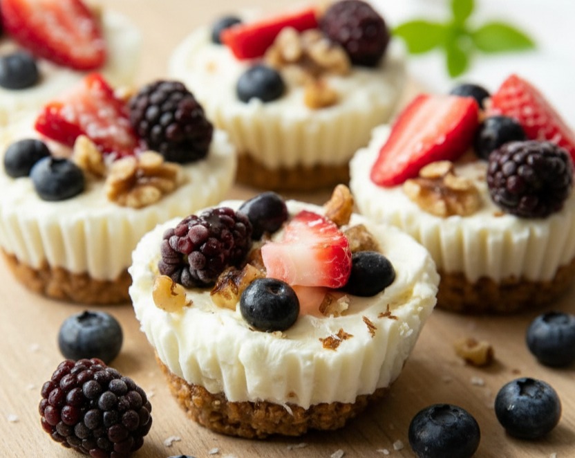 Frozen Yogurt Granola Cups Quick And Easy Recipes Snacks serving