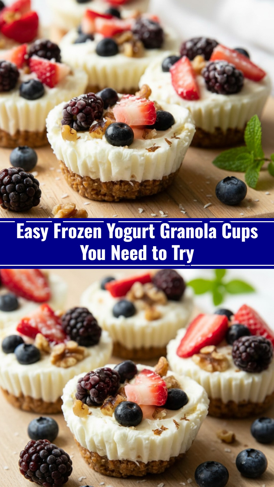Frozen Yogurt Granola Cups Quick And Easy Recipes Snacks
