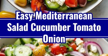 Healthy Mediterranean Cucumber Tomato Salad with Fresh Herbs