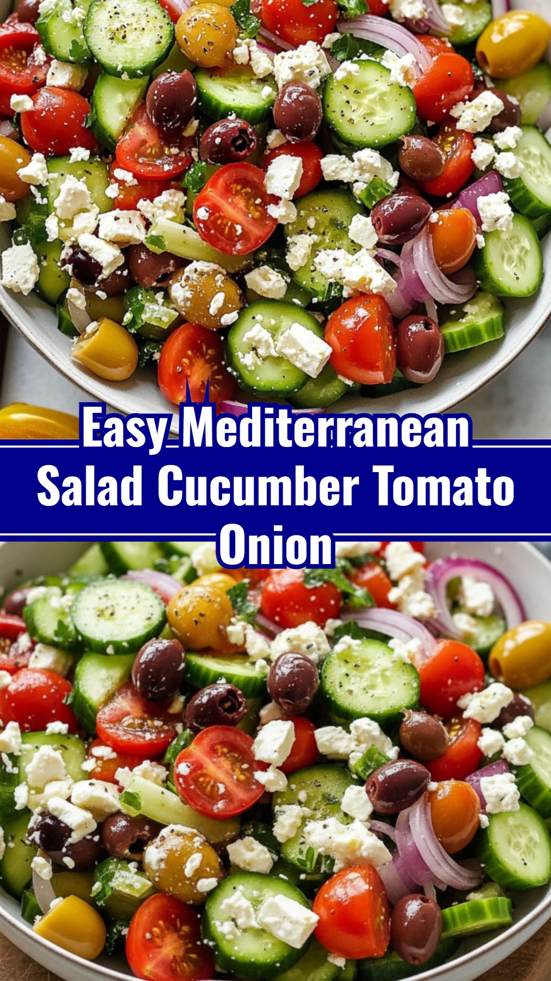 Healthy Mediterranean Cucumber Tomato Salad with Fresh Herbs