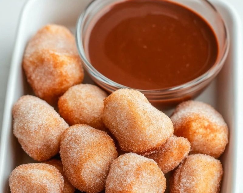 Fluffy Homemade Air Fryer Churro Bites Easy Fun Dessert Snack overview