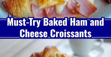 Baked Ham and Cheese Croissant Breakfast Dishes Easy