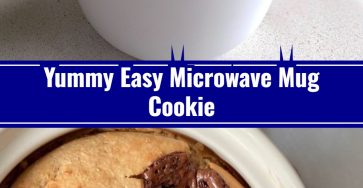 Yummy Homemade Microwave Mug Cookie Easy Snack Recipe