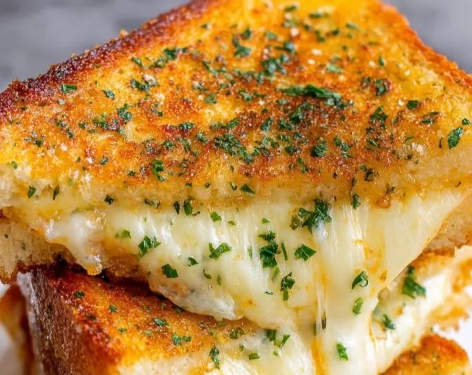 Cheesy Garlic Bread Recipe Garlic Bread Grilled Cheese serving