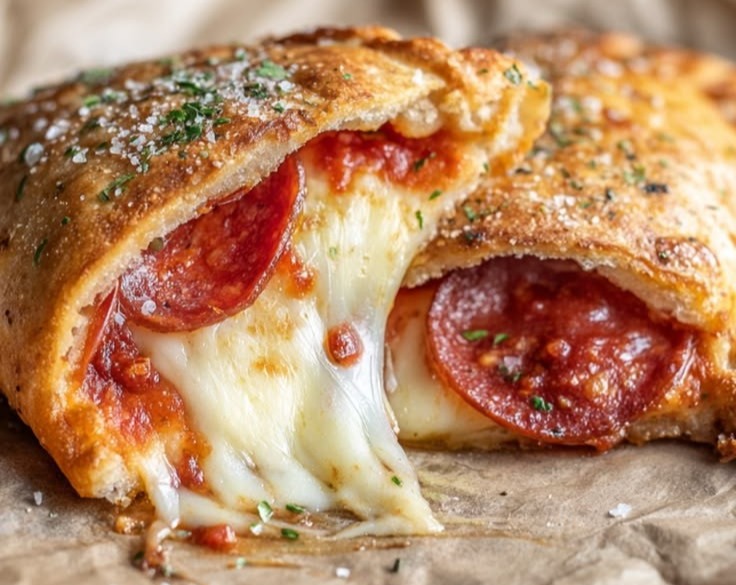 Cool Cooking Ideas Pepperoni Pizza Pockets In Air Fryer serving